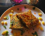A picture of step 4 of Cheesy methi paratha roll/pocket.