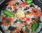 A picture of step 4 of Daigi biryani.