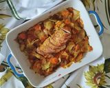 Foto del passaggio 4 della ricetta Petto di pollo arrosto su letto di patate e carote