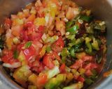 A picture of step 3 of Desi Mexican taco.