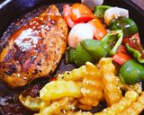 A picture of step 5 of Chicken Steak.