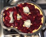 Une image de l'étape 6 de Gâteau crâne aux pêches de vigne et amandes.
