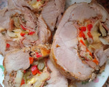 Foto del paso 8 de la receta: BONDIOLA RELLENA CON, PANCETA QUESO, Morrón, ACEITUNAS