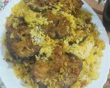 A picture of step 7 of Surmai fish biryani.