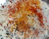 A picture of step 7 of Niramish khichuri and beguni rainy season special.
