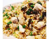 A picture of step 8 of 🍗🍄Thai Chicken and Shiitake Mushroom Fried Rice.