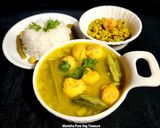 A picture of step 7 of Moong Kadhi With Urad Dal pakore and Mix Veggies.