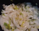 A picture of step 3 of Strawberry Onion and Leek Soup.