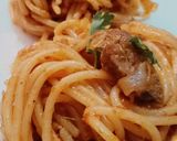 A picture of step 10 of Spaghetti with meat ball in tandoori masala.