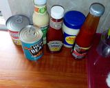 A picture of step 3 of Cucumber salad nd My Crazy salad dressing.