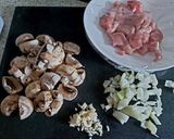 A picture of step 1 of My Garlic, Mustard, Pork & Mushroom with Pasta 😍.