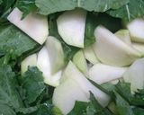 A picture of step 1 of Kashmiri Style Kadam Ganth gobhi ki sabzi.