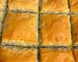 A picture of step 8 of Spanakopita (Spinach and feta pie).