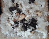 A picture of step 2 of Chocolate filled sandwich.