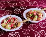 A picture of step 3 of Kala Chana masala Chaat.