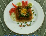 Foto langkah ke 6 dari resep Nasi Tim Ayam Telur.