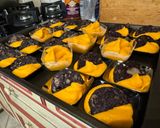 Une image de l'étape 6 de Verrines de purée de patates douces et boudin noir.