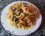 Foto del paso 4 de la receta: Fettuccini con camarones y hongos shiitake