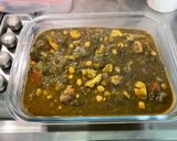 A picture of step 24 of Chicken Curry with Chickpeas, Eggplant, and Spinach.