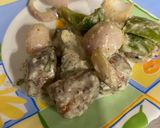 A picture of step 8 of Malai chaap roll.