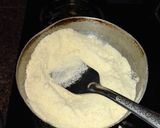 A picture of step 2 of Semolina coconut mithai.