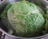 A picture of step 1 of Sig's German style stuffed cabbage rolls with creamy mash.
