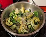 A picture of step 6 of Stir fried greens with herbs.