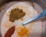 A picture of step 2 of Tofu-Methi sabji with Fresh Cream.