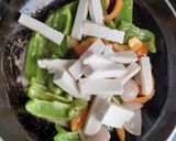 A picture of step 4 of Kadai paneer.