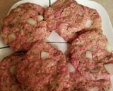 A picture of step 1 of Hamburger Steaks.