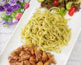 Foto langkah ke 13 dari resep Pasta with Pesto & Chicken Teriyaki.