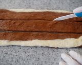 A picture of step 12 of Mini and Cute Cocoa Marble Bread | used two loaf pans.