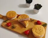 Une image de l'étape 3 de Pancake salé au jambon /St Môret®️.