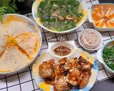 Hình bước làm 6 của món Cơm nhà với chả cá và cải bó xôi