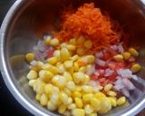 A picture of step 1 of Corn sandwich.