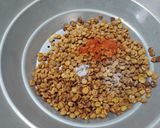A picture of step 3 of Fried Gram Dal.
