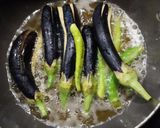 A picture of step 1 of Niramish Brinjal.