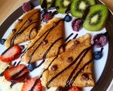 Pas rețetă Clătite cu nutella și fructe 1 fotografie