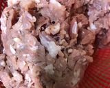 A picture of step 1 of Khara masala qeema.