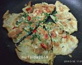 Foto langkah ke 4 dari resep Telur Dadar Sayur Rendah kalori DEBM.