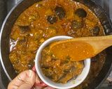 A picture of step 4 of Eggplant curry/ Vangi Bhaaji/ Brinjal curry.