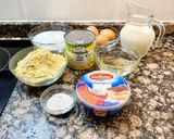 A picture of step 1 of Corn and Mascarpone Cake.