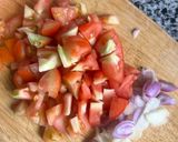 Hình bước làm 1 của món Đậu Phụ Và Chả Chay Sốt Cà Chua