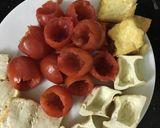 Hình bước làm 3 của món Cà chua và đậu phụ nhồi thịt sốt
