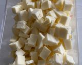 A picture of step 1 of Paneer Maska (buttered) buns.