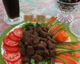 A picture of step 6 of Tawa tikka kaleji.