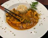A picture of step 6 of Chicken Mango Curry.