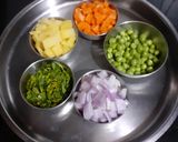 A picture of step 2 of Biryani with Raita.