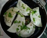 A picture of step 9 of Namkeen Ghujia for vrat.