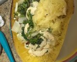 A picture of step 6 of Creamy kale spaghetti squash.